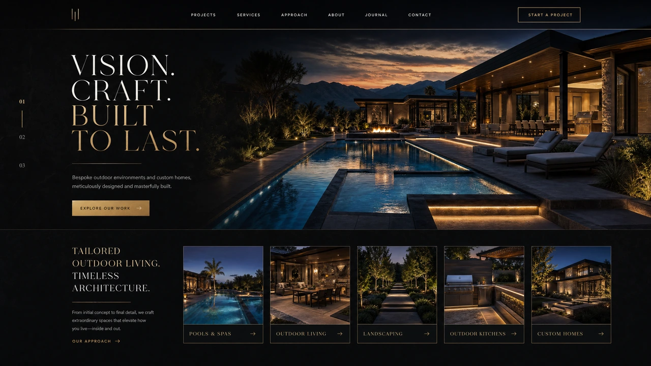 Premium design direction: dark, editorial and understated